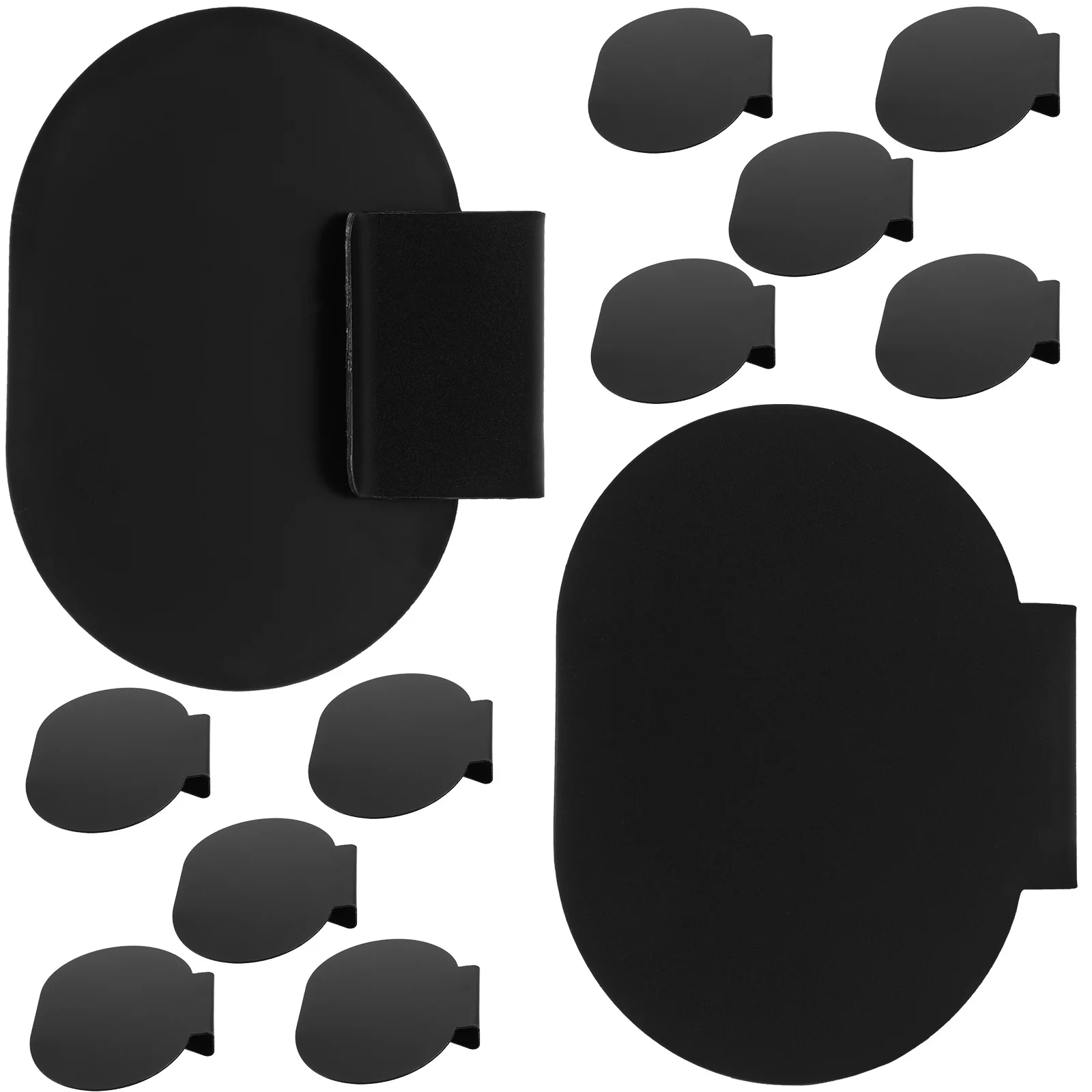 12Pcs Storage Bin Label Clips Chalkboard Style Re-Writable Basket Labels for Organizing Cubes Shelf Display Sign Holder Clamp