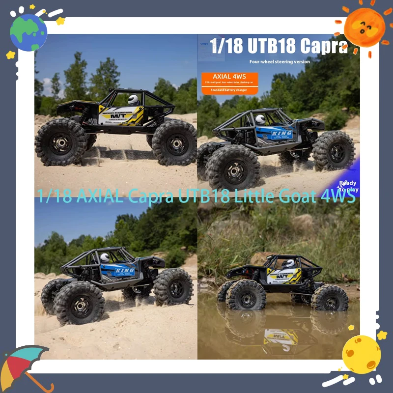 

Осевой Capra Utb18 масштаб 1/18, внедорожник с дистанционным управлением, 4 шт., четырехколесное рулевое управление, маленькая коза, альпинистский автомобиль, подарок для мальчиков