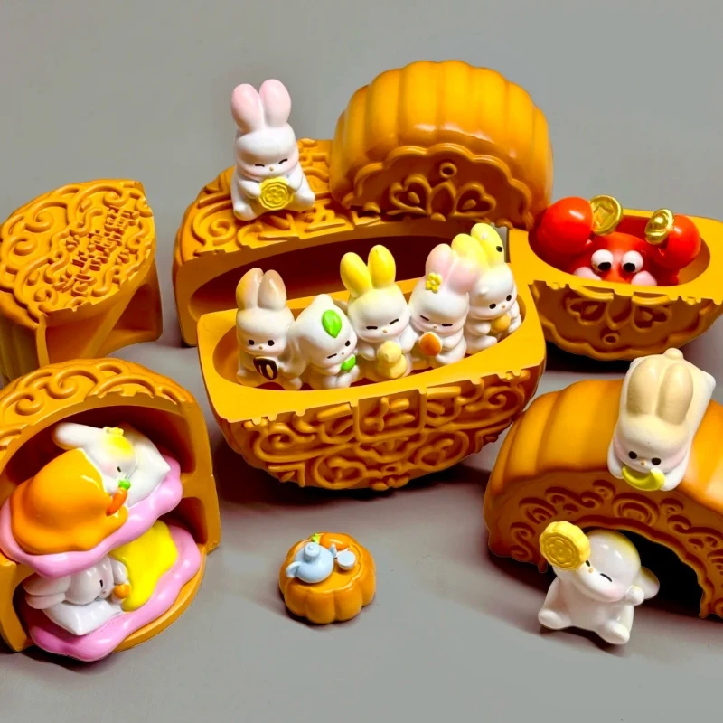 

2025 New The Palace Museum Cultural and Creative Products Mooncake Figurines Mid-Autumn Desktop Ornaments Festival Surprise Gift