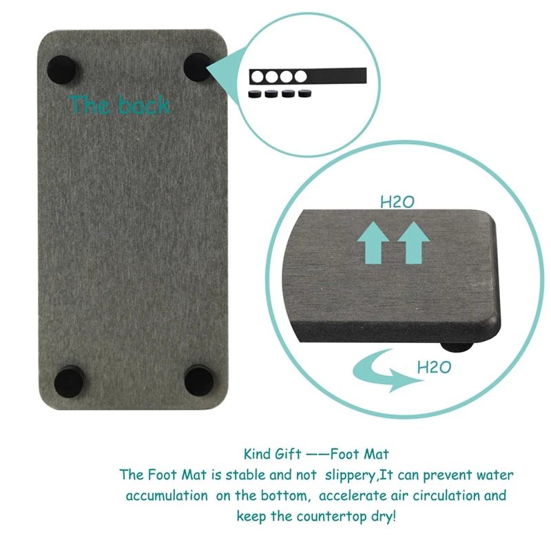 Bandejas de tocador para lavabo de baño de tierras de diatomeas PORK, bandeja absorbente de jabón de cocina para el hogar