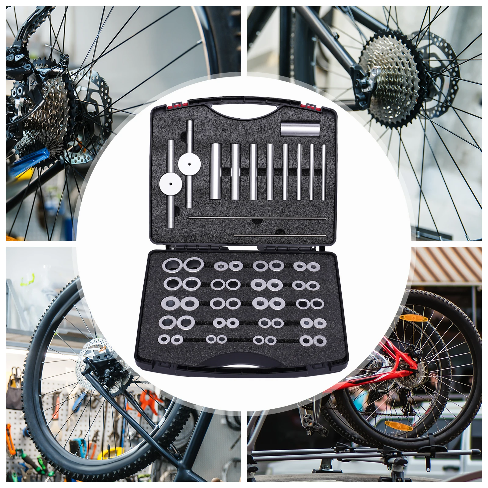 

Профессиональный набор инструментов для подшипников колес — пресс-блоки и направляющие трубки из 20 предметов для ремонта автомобилей, сверхмощный пресс для подшипников