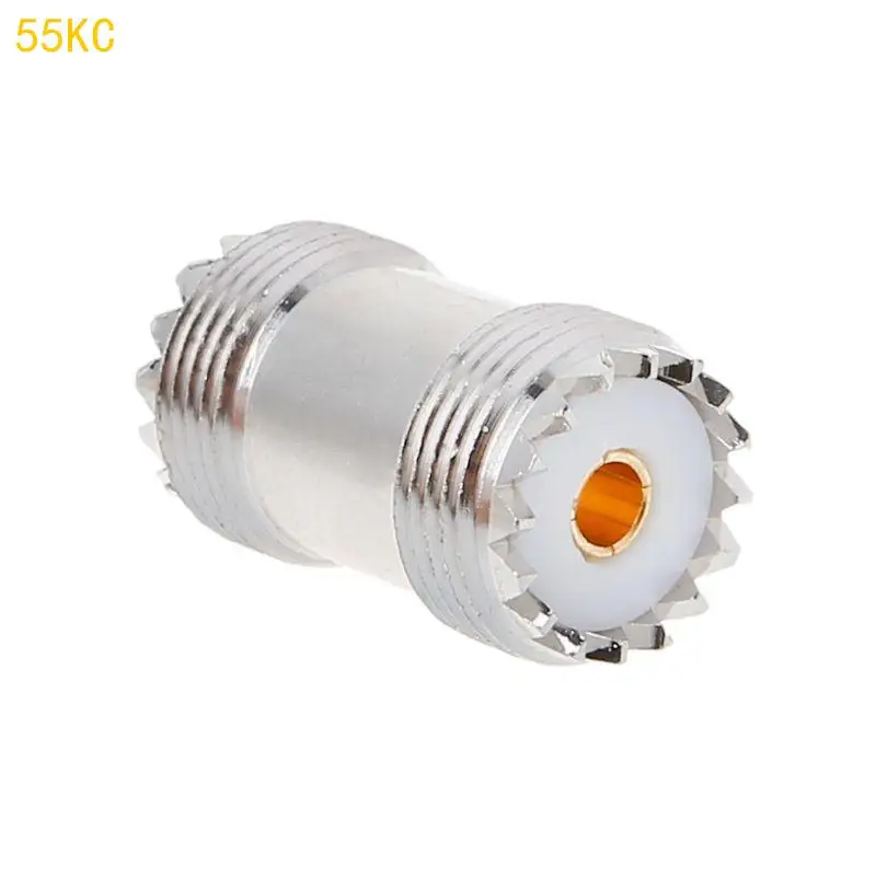 55KC UHF SO239 Female To Female Panel Mount RF Coaxial Adapter Connector Straigh