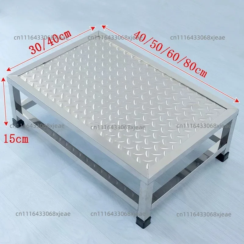 Stainless Steel Anti Slip Step Stool Heavy Duty Thickened Sturdy Foot Stool Home Kitchen Bathroom High Load Non Slip Safety Step