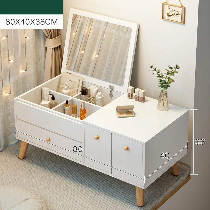 Organizer Lacquer Dressing Table Box Tray Girl Nordic Mdf Dressing Table Set Led Light Comfortable Coiffeuse Dressers Bedroom