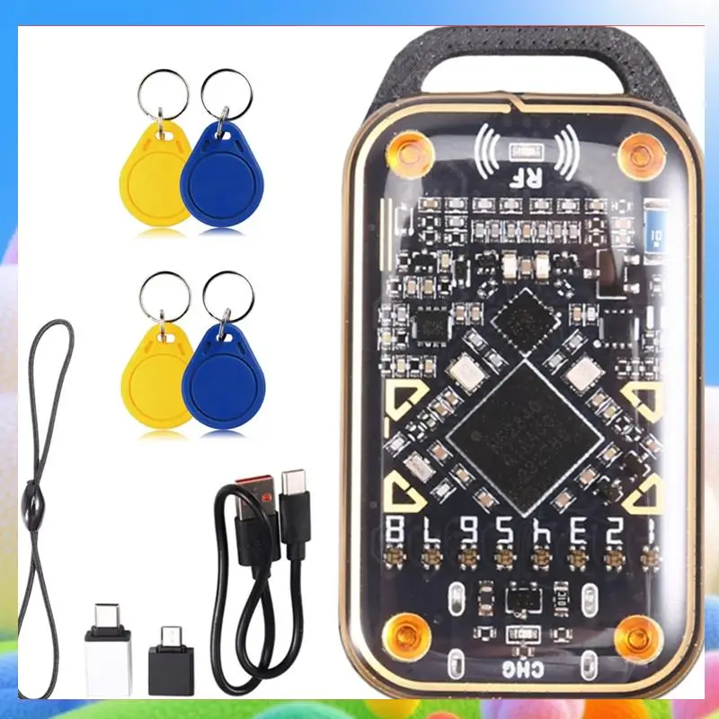 

125K 13.56Mhz Chameleon Ultra Upgrade Smart Card Emulator+4XCUID Keychain RFID Smart Chip Reader Card Decode Duplicator-AA25