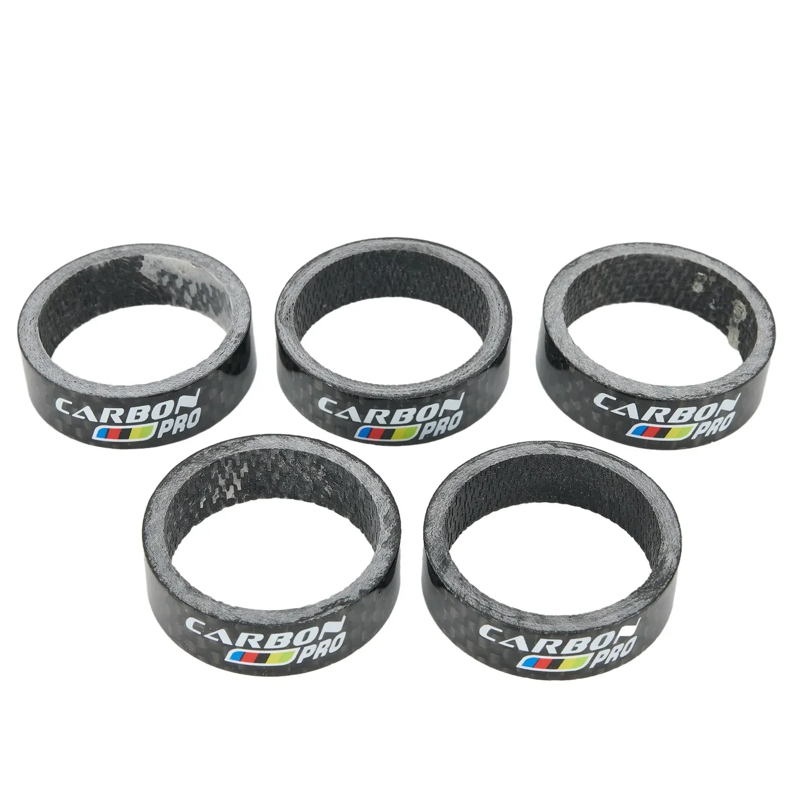 

5 шт., прокладка для гарнитуры передней вилки, шайбы для штока, шайбы для штока руля, высота кольца 10 мм, полезные 3K, 5 шт., углеродное волокно, новинка