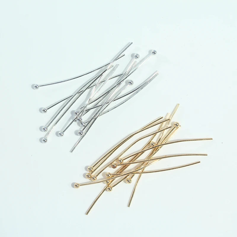 10/20/30pcs 15mm/20mm/30mm 14K Gold Plated Ball Pins For Jewelry Making Supplies DIY Earrings Beading Jewelry Accessories - view 4
