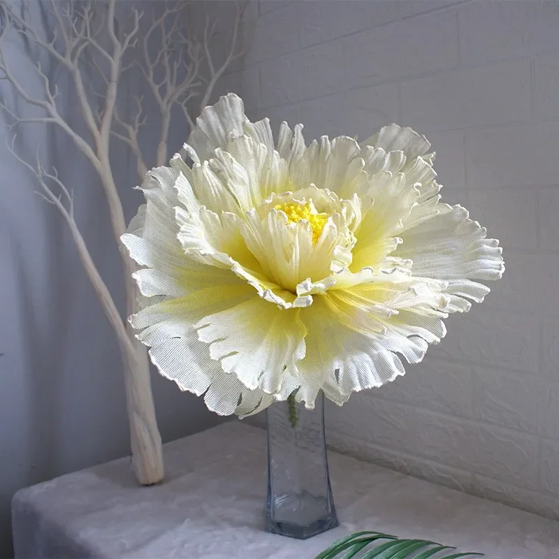 50CM Large Artificial Peony Flower Wedding Decoration Showcase Photography Studio Linen Flower Shopping Mall Festival Decoration