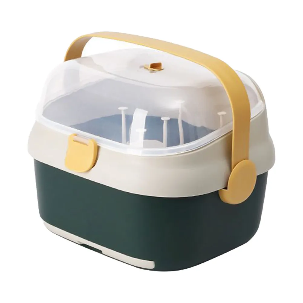 

1 шт. Многофункциональный герметичный органайзер для хранения детских бутылочек, сушилка для бутылочек и пустышек, подставка для сушки, сушилка для молочных бутылочек