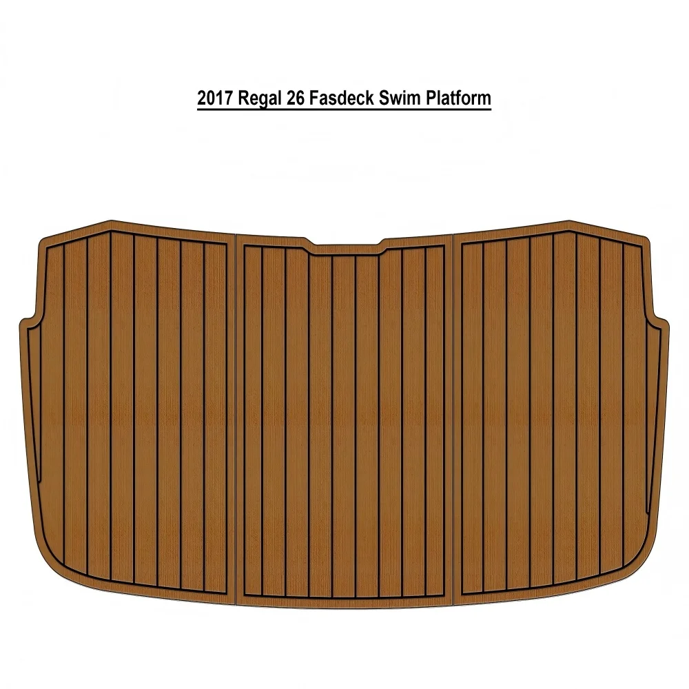 

2017 Re-gal 26 Fasdeck Swim Platform Pad Boat EVA Teak Deck Floor Mat SeaDek MarineMat Style Self Adhesive