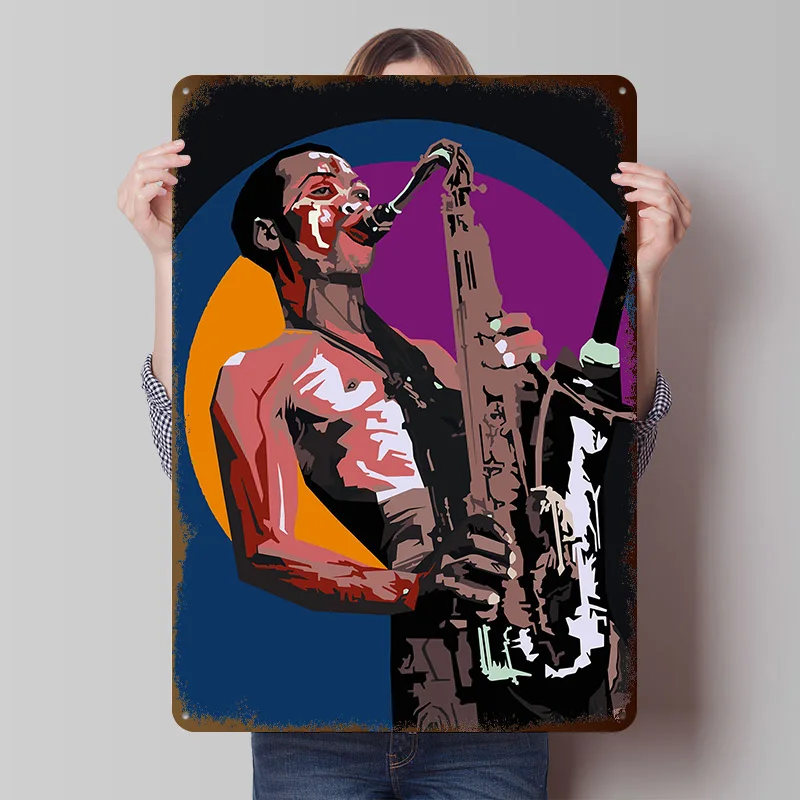 Fela Kuti Kunstgemälde Blechposter Maßgefertigte Wandkunst Vintage Metallschilder Retro Blechschild für Schlafzimmerdekoration Wanddeko