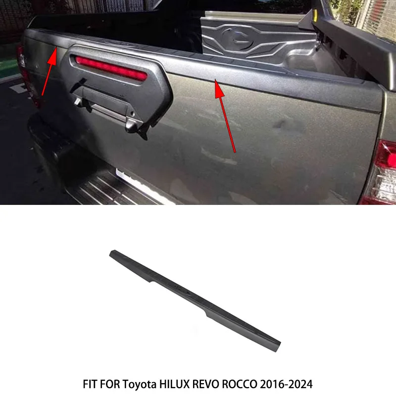 

FIT FOR Toyota HILUX REVO ROCCO 2016-2024 ABS Rear door Trunk Bumper Protector cover sill guard wear resistant Trim