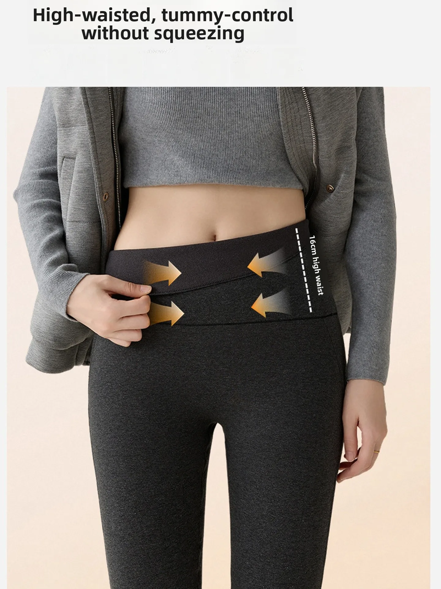 Spodnie do jogi z podszewką Thiened Fce, damskie spodnie z wysokim stanem i szerokimi nogawkami, ciepła warstwa bazowa na jesień i zimę, elastyczne spodnie ark Fin.