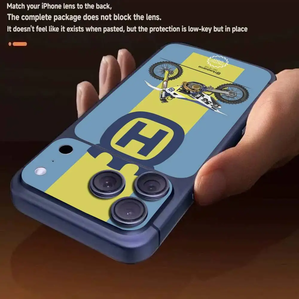H-Husqvarnas Logo Skin Wrap Decal Sticker Protective Back For IPhone 17 Pro 17 Pro Max view 4