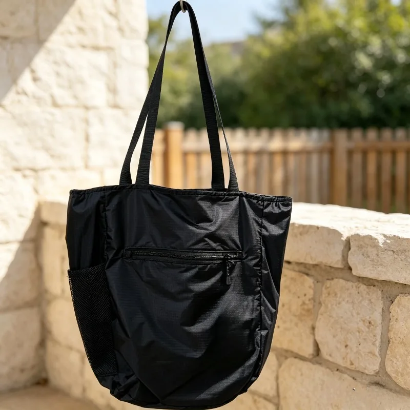 2026 New Lightweight Foldable Storage Large Capacity Waterproof Nylon Tote Bag Shopping and Shopping Shoulder Bag