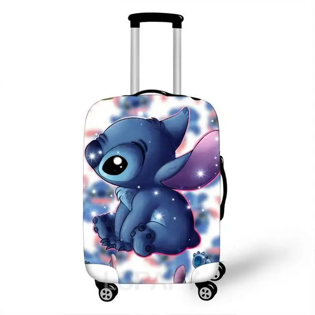 Disney Travel Accessories Luggage Cover Suitcase Protection Baggage Dust Cover Elasticity Lilo And Stitch Travel Suitcase