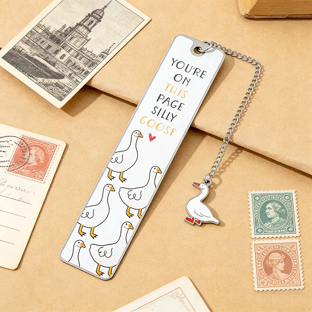

Cute Bookmarks Silly Goose Pages Marker Bookish Gift Travelers Notebook Accessories School and Office Supplies
