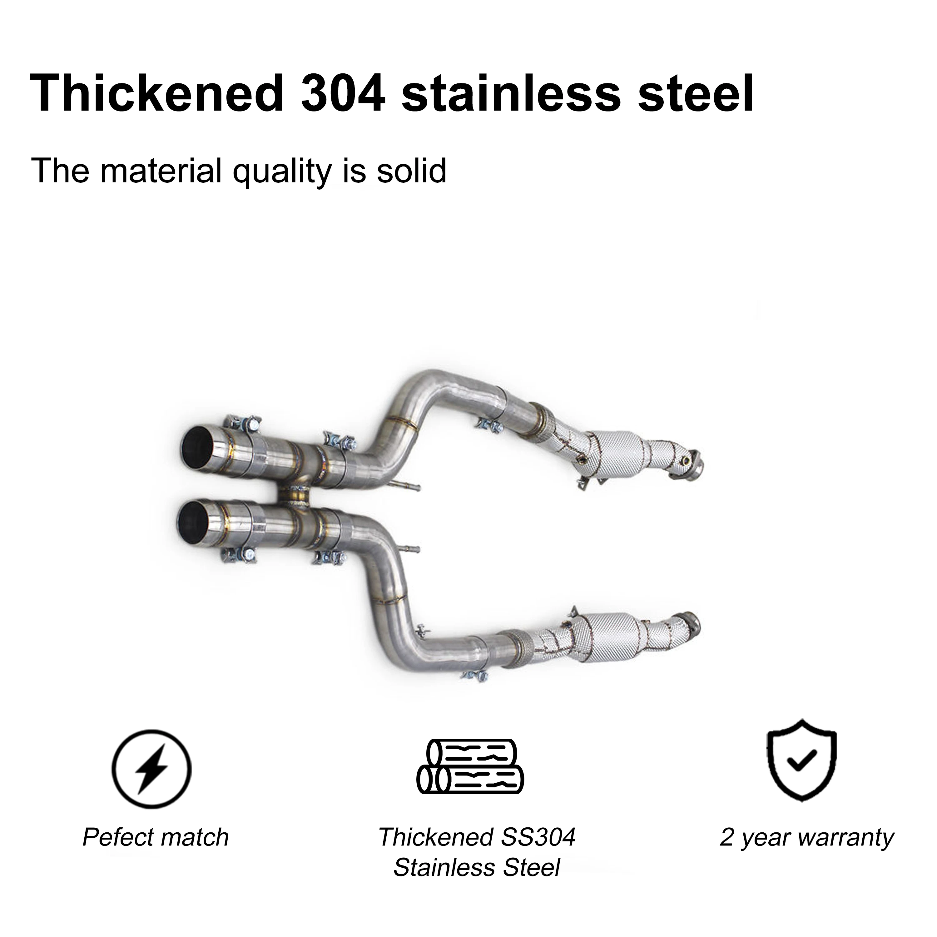 ACE Auspuffrohr Downpipe für Mercedes-Benz AMG W221 S500 S600 5.5T Hochwertige SUS304 Auspuffanlage mit Katalysator – Detail 5