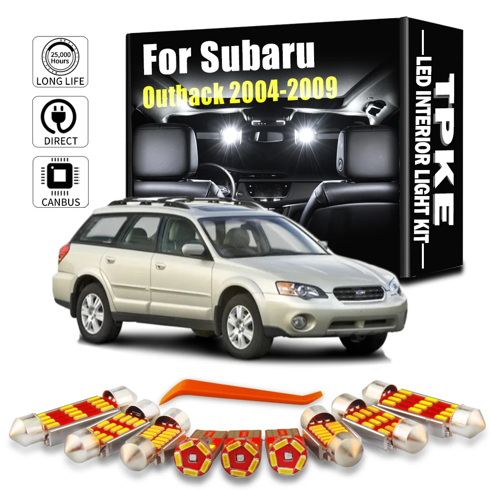 TPKE 10Pcs Canbus LED Interior Light Kit For Subaru Outback 2000-2005 2006 2007 2008 2009 Car Map Reading Dome Trunk Plate Bulbs