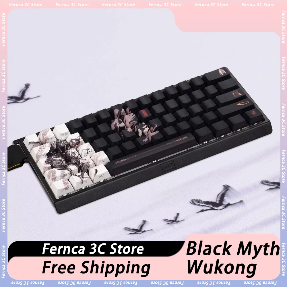 

Womier Black Myth Wukong Keycaps PBT Side Engraved Mechanical Keyboard Accessories Craftsman Personalized Customization Keycap