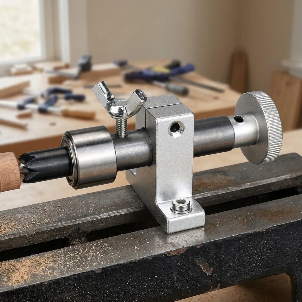 Bearing Telescoping Tailstock for Mini Wood For Lathe Compatible with Shaft Parts Processing 23mm Center Height