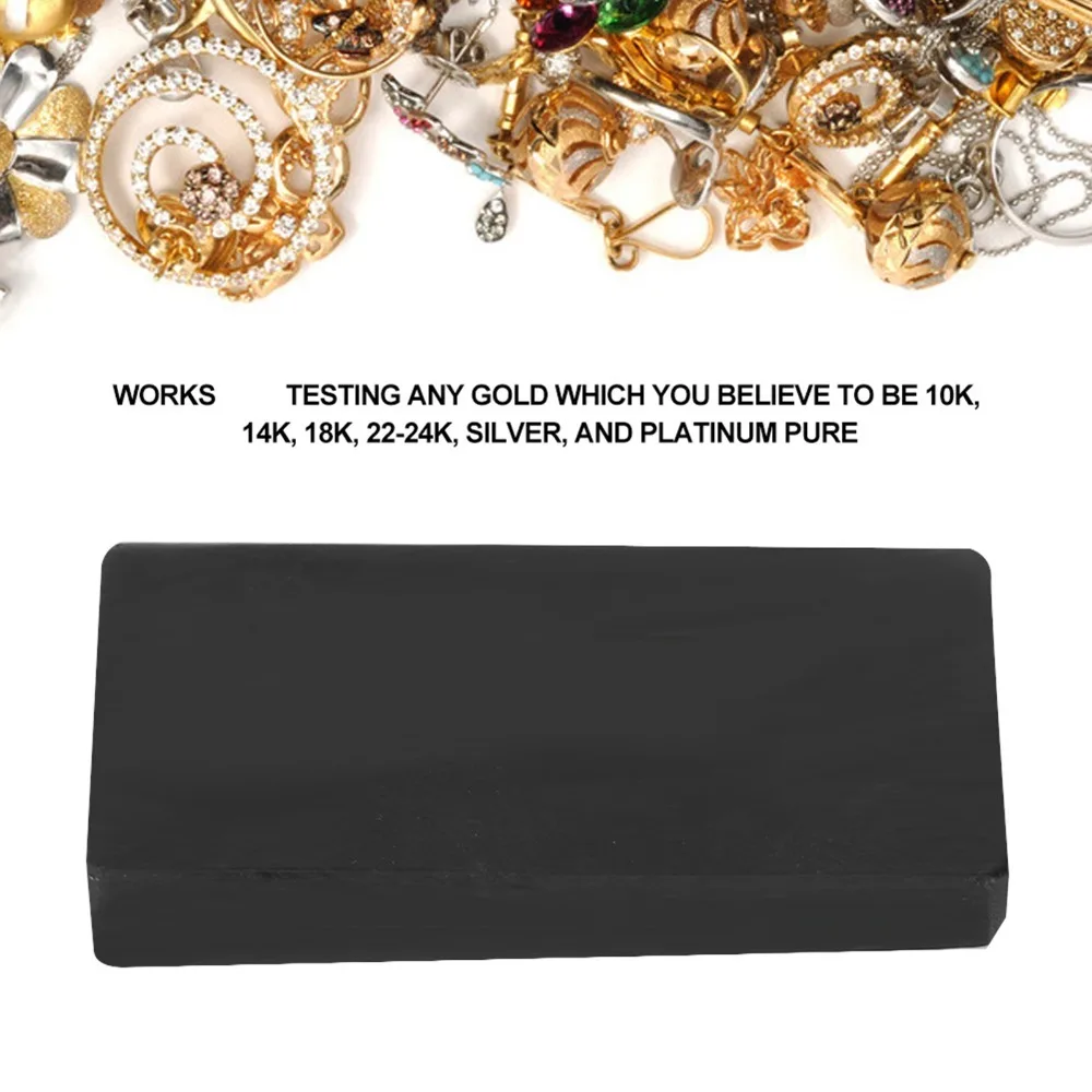 Practical Black Gold Testing Benchmark​ Natural Rock Jewelry Testing Tool Metal Test Antique Collectibles