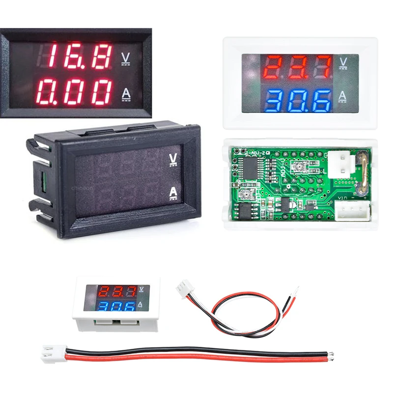 DC 100V/10A LED Mini Digital Voltmeter Ammeter Car Motocycle Voltage Current Meter Volt Detector Tester Monitor Panel