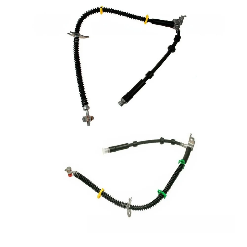 

LR058048 LR058049 For DISCOVERY 3 2004-2009 Front Brake Hoses Left & Right Plastic Black Car Accessories