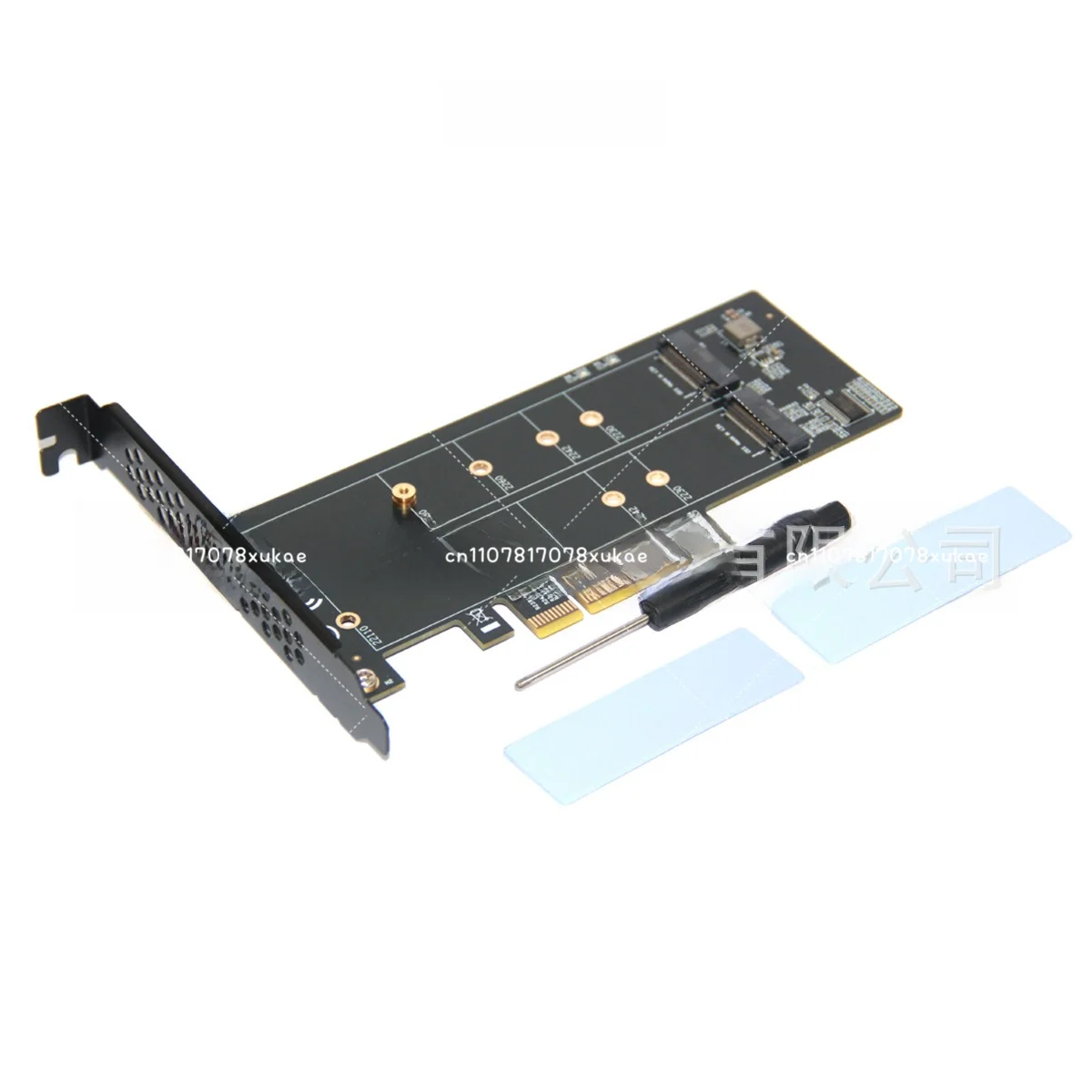 M2 Hard Disk Array Card PCIE4.0 X8 To Two-bit NVME Expansion Card Adapter Splitting, Without Hard Disk