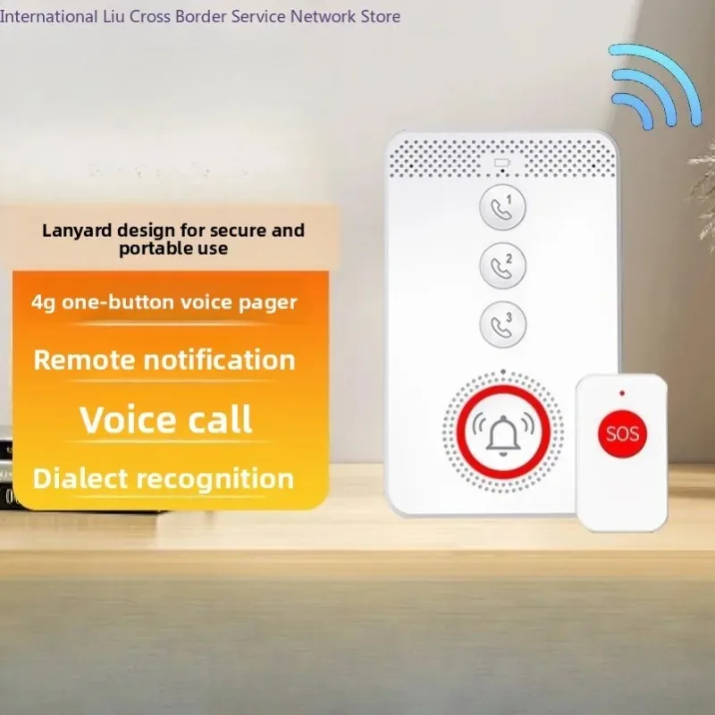 Wireless Home Emergency SOS Help Button with Remote Notification Voice Alarm Fall Detection for Senior Pension Care