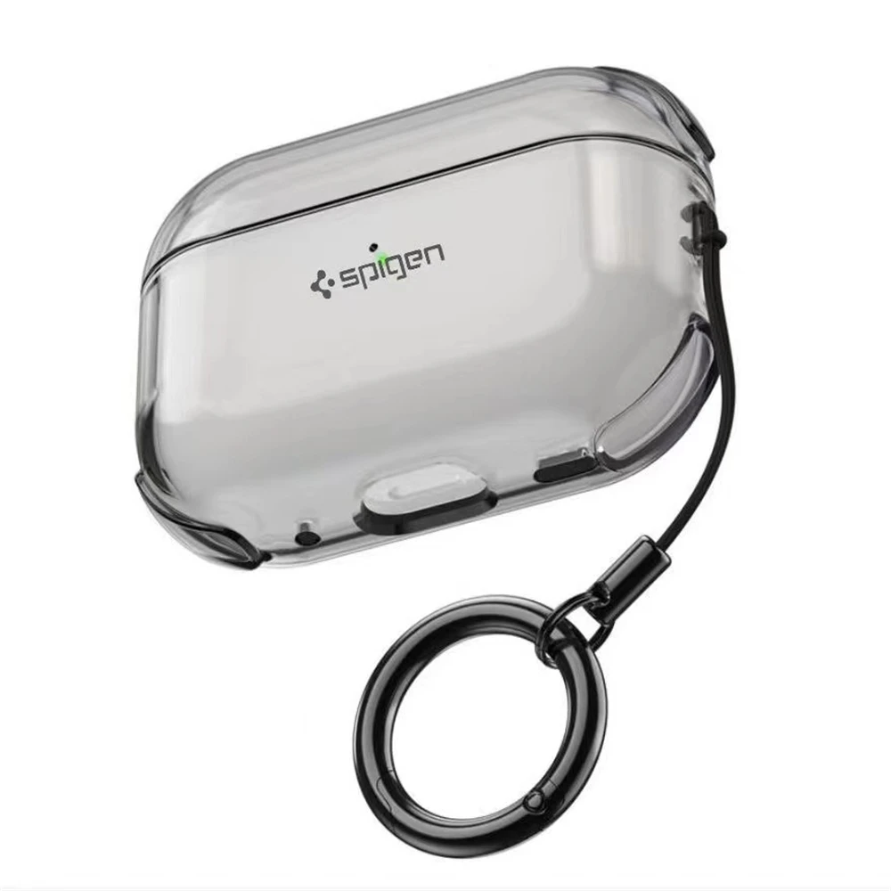 Spigen Für AirPods 5 4 Pro 3 Pro TPU Transparente Kopfhörerhülle 2026 Neu Mit Ring Anti-Verlust Klare Stoßfeste Eingebettete Weiche Hülle – Detail 1