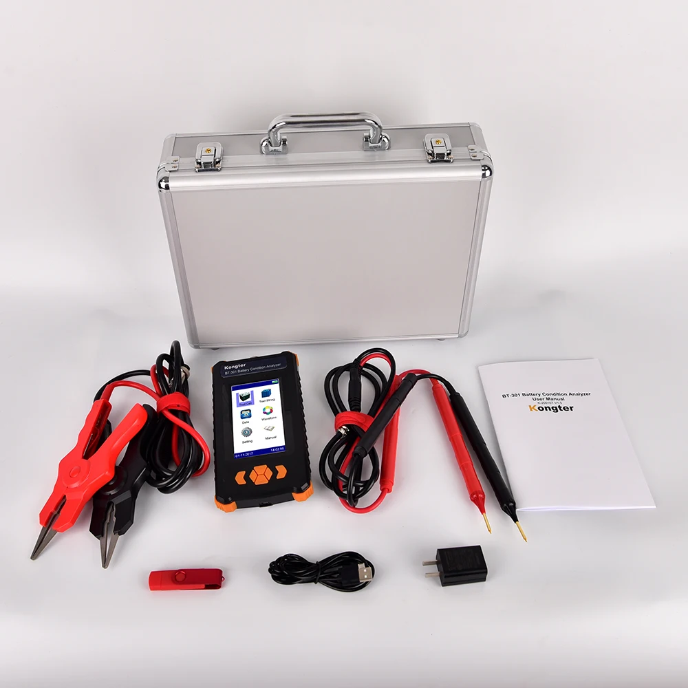 Battery testing of lead-acid and NICd batteries in stationary or traction battery maintenance
