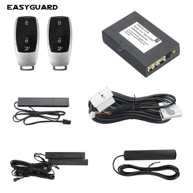 EASYGUARD Smart Key PKE passive keyless entry fit for Benz cars with factory OEM push start button & door handle entry