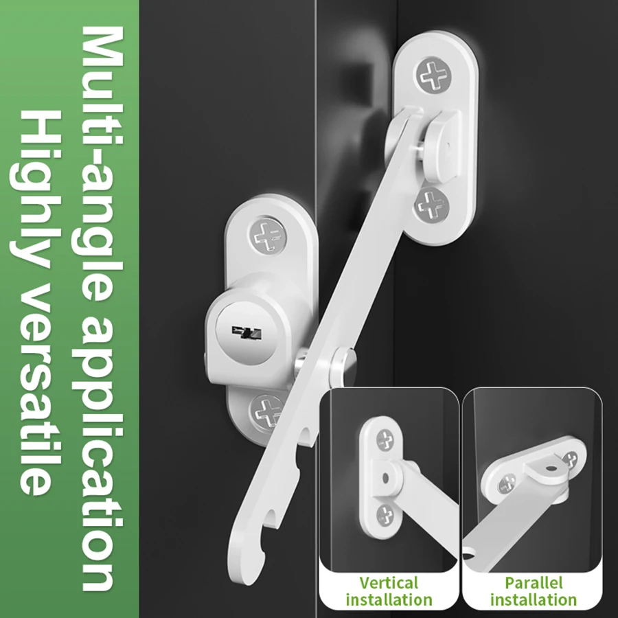 قفل فتح النافذة المنزلقة المجهز بمفتاح سهل التركيب، قفل حد نافذة مروحة التهوية، قفل نافذة قابل للقفل