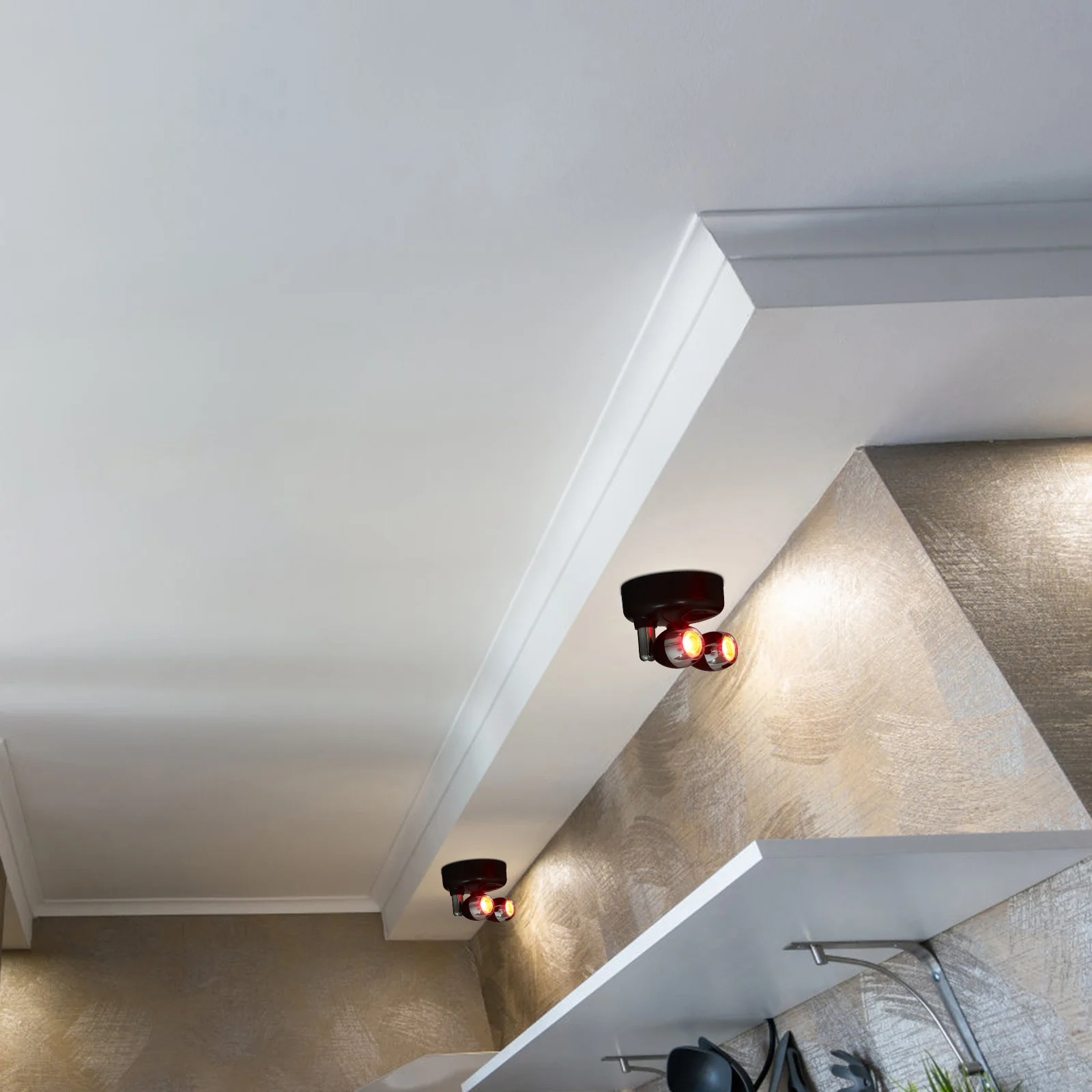 

2pcs Led Spotlights Set 13 Colors Adjustable Remote Control Operated Indoor Art Lights For Paintings Display Cabinet