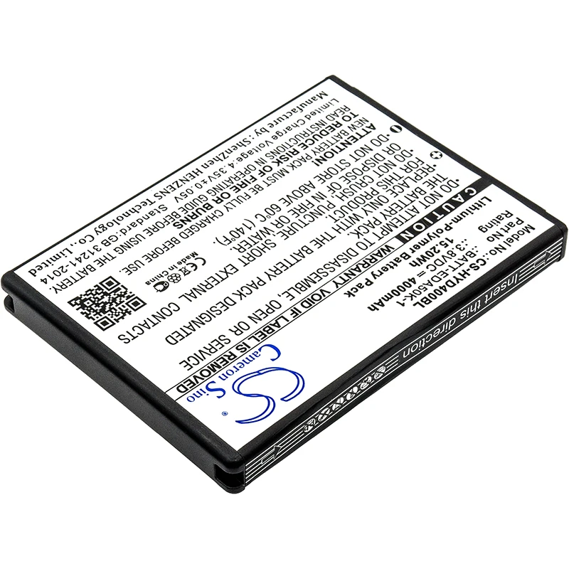 Replacement Battery for Honeywell Scanpal EDA50K,Scanpal EDA40,EDA50,EDA50hc,Scanpal EDA51,Sc PN:BATT-EDA40-1 4000mAh / 15.2Wh