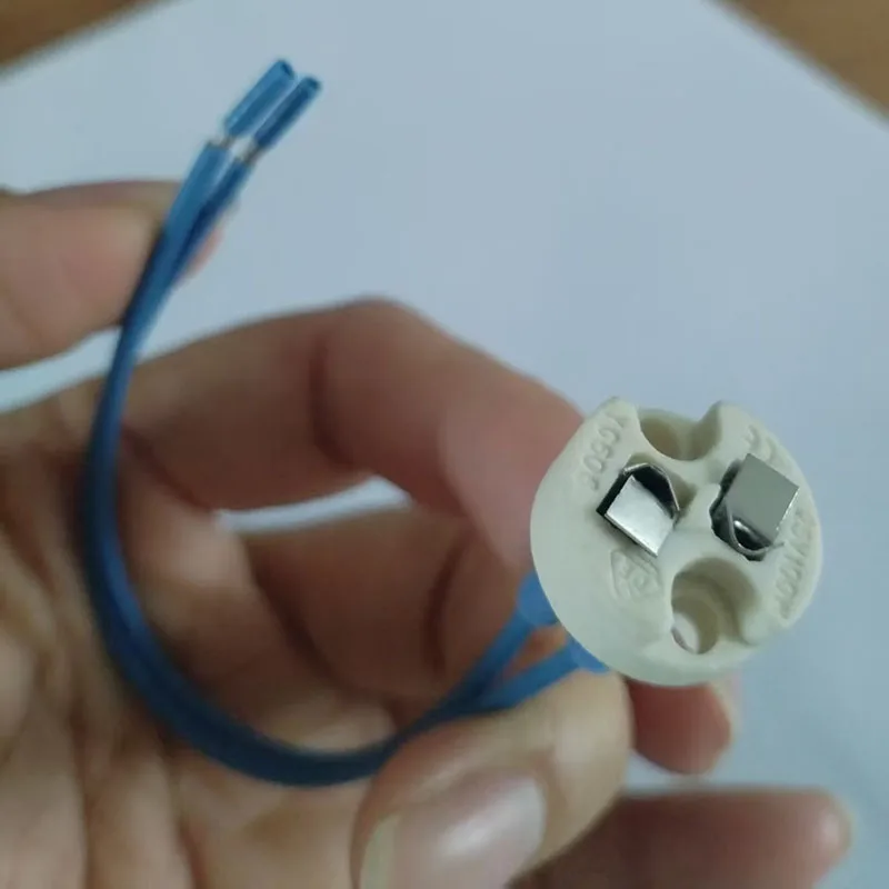 High Quality G4, GU5.3 Bi-Pin Ceramic Base Socket, MR16 Bulb Socket, MR11 Halogen Incandescent LED Bulb Holder Wire Connector