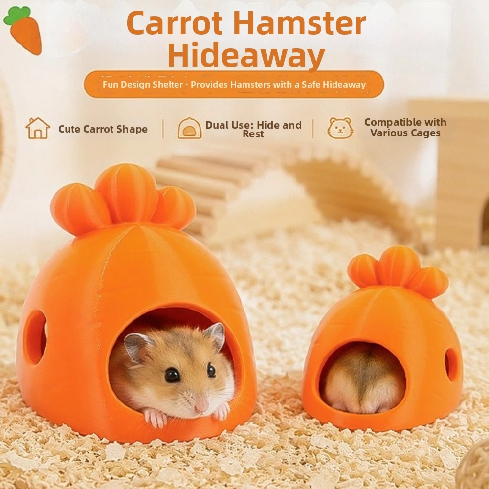 3D Printing Housing - 3D-Gedrucktes Karottenförmiges Hamsterhaus aus Kunststoff Kreatives