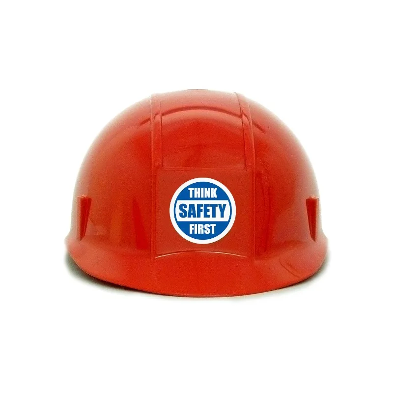 SmartSign Think Safety FirsHard Hat Labels | Retro-Reflective 15CM PVC KK