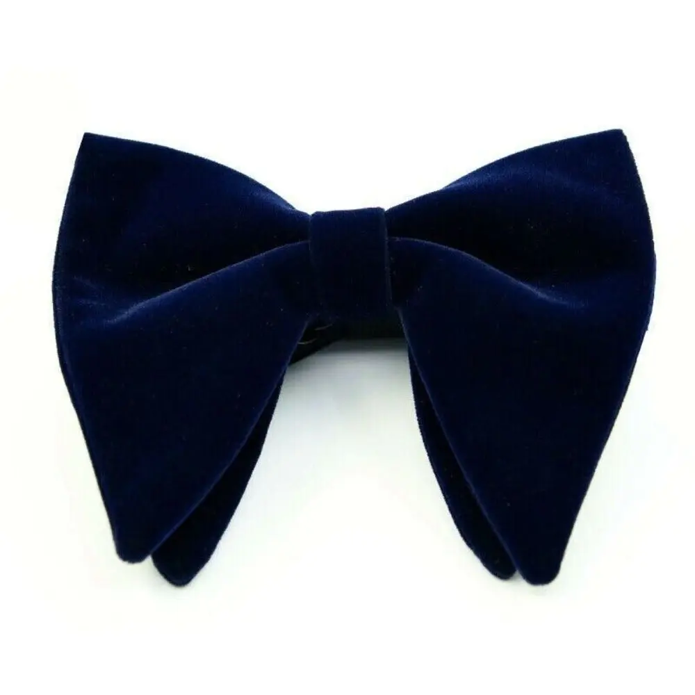 Adjustable Bow Tie High Quality Velvet Solid Big Bow Tie Adjustable Necktie Wedding Party