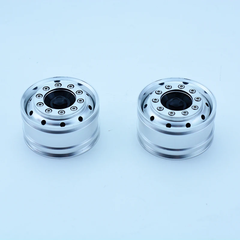 2pcs Metal Drive 25mm Wheels Hub Rim for 1/14 Tamiya RC Truck Tipper SCANIA 770S VOLVO BENZ MAN TGX LESU Car Tire Accessories