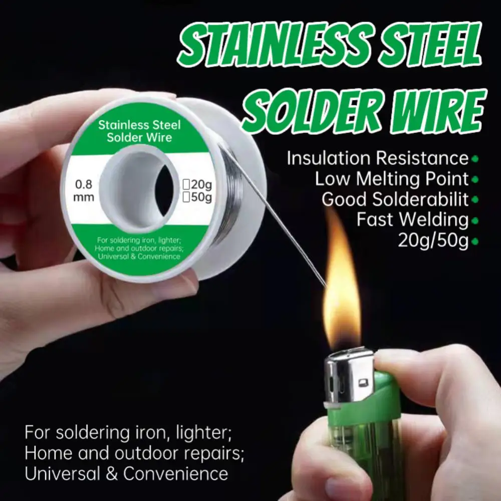 Flux Soldering Wire Stainless Steel Lighter Solder Wire Diameter Disposable Low Temperature Nickel Aluminum Flux For Soldering