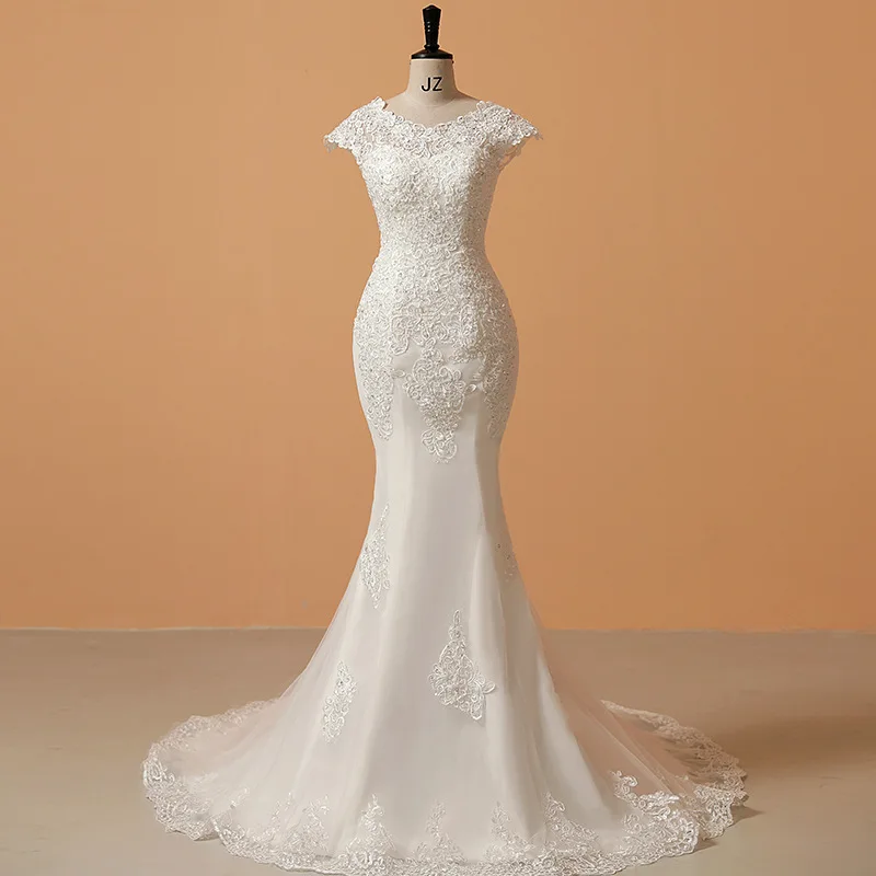 

Роскошное кружевное свадебное платье-Русалка белого цвета, классическое свадебное платье, оригинальное свадебное платье, новинка 2023