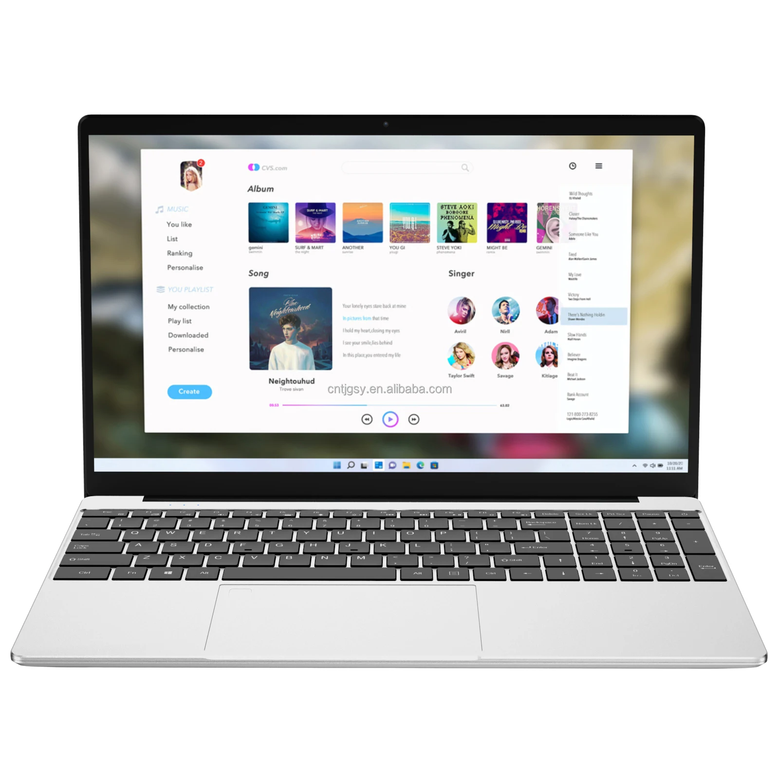 

2025 Hot Selling Slim Laptop 15.6 Inch LPDDR4 8G/16G Ram High Quality Gaming Office Computer Laptop
