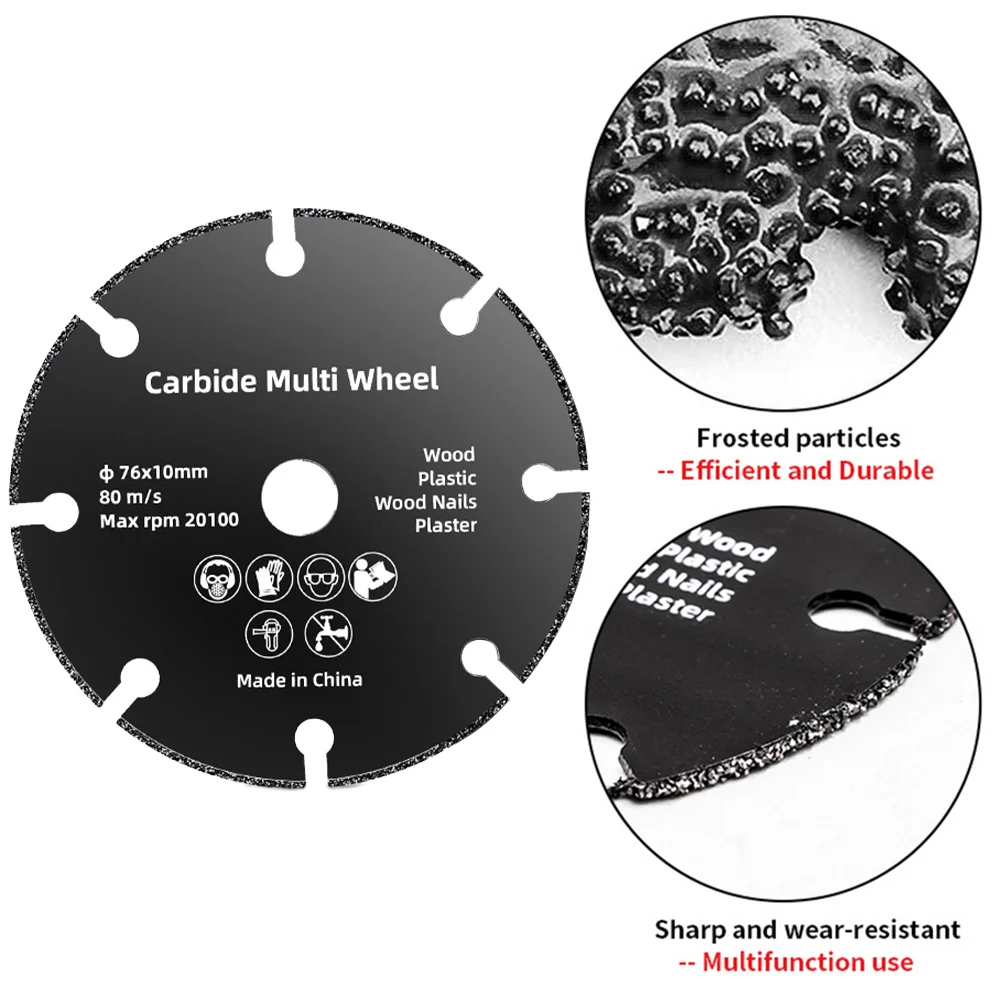 1-10PCS 76mm Electric Grinding Cutting Disc Carbide Saw Blade Mini Cutting Disc Diamond Grinder for Angle Grinder Metal Cutter