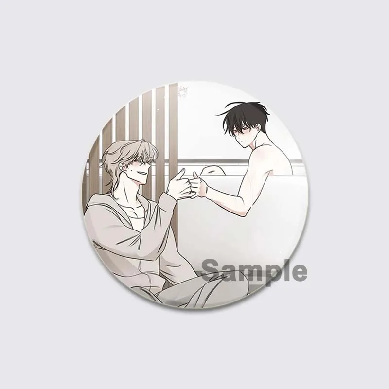 BL Anime Low Tide in Twilight Badge Cartoon Brooches on Backpack Clothes Handmade Round Enamel Pins for Jewelry Gift Accessory