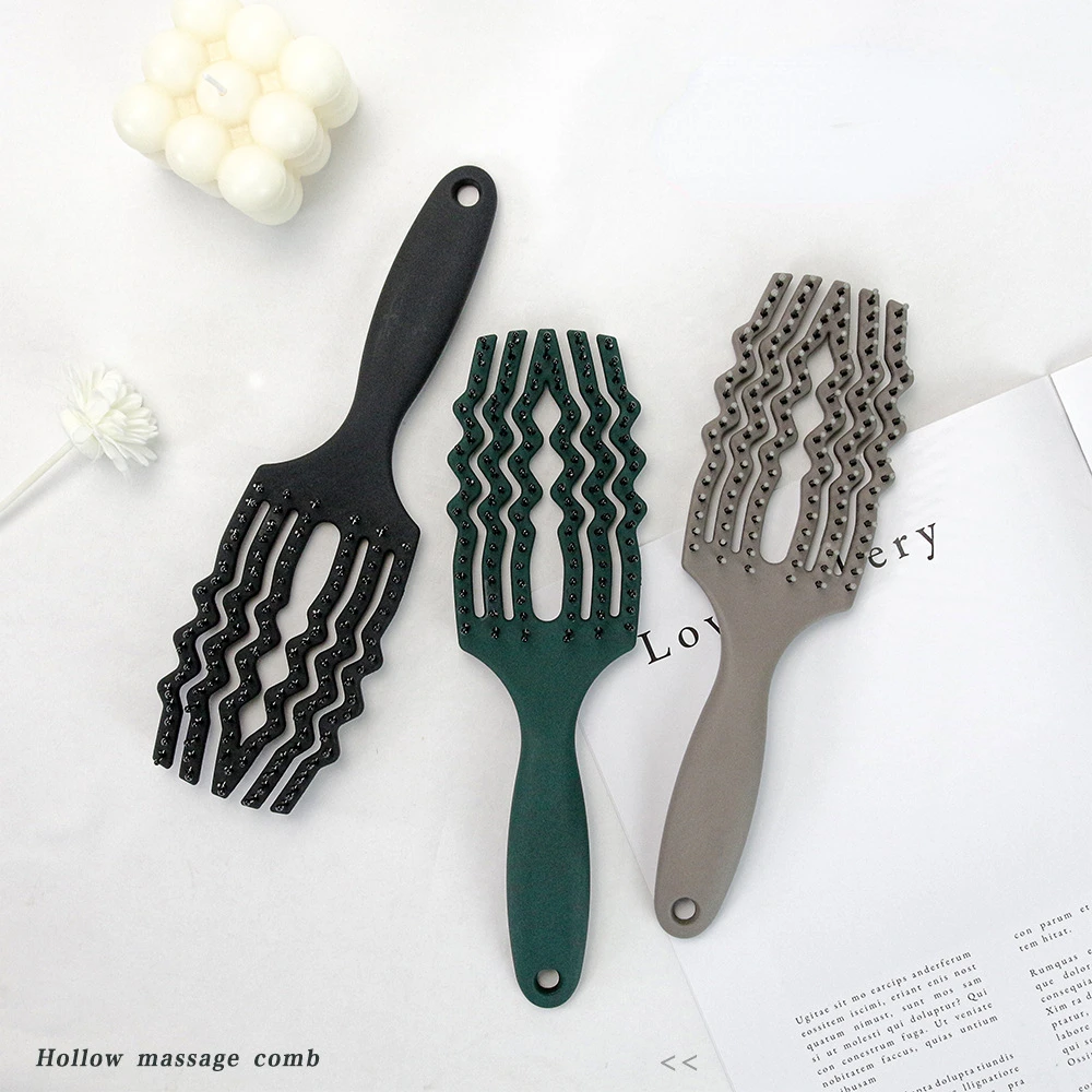 

Detangling Hair Brush Tangled Hair Comb Hollow Out Massage Combs Curly Hair Brushes Barber Comb Salon Hairdressing Styling Tools