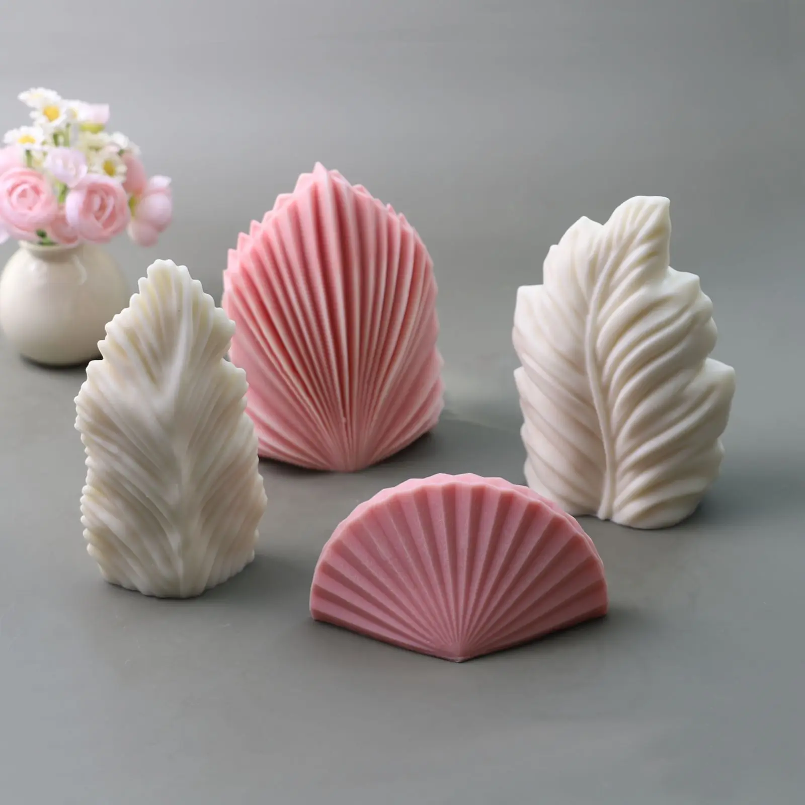 

Ocean Three-dimensional Big Scallop Coral Scented Candle Silicone Mold DIY Handmade Soap Diffuser Plaster Decoration Mold