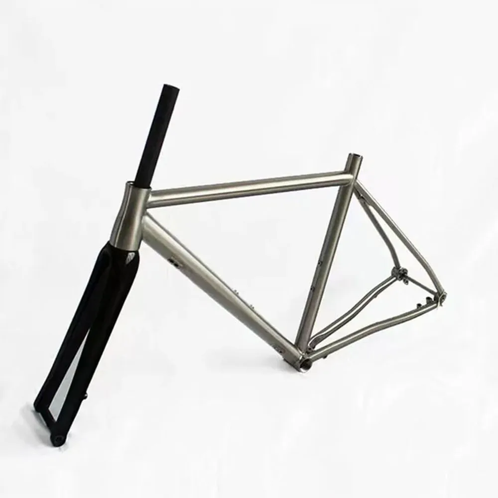 Titanium Alloy Gravel Road Bike Frame com Flat Mount Freio A Disco 700C Gr9 Thru Eixo Dropout Atacado