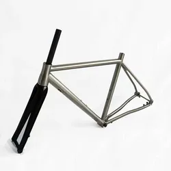 Titanium Alloy Gravel Road Bike Frame with Flat Mount Disc Brake 700C Gr9 Thru Axle Dropout Wholesale